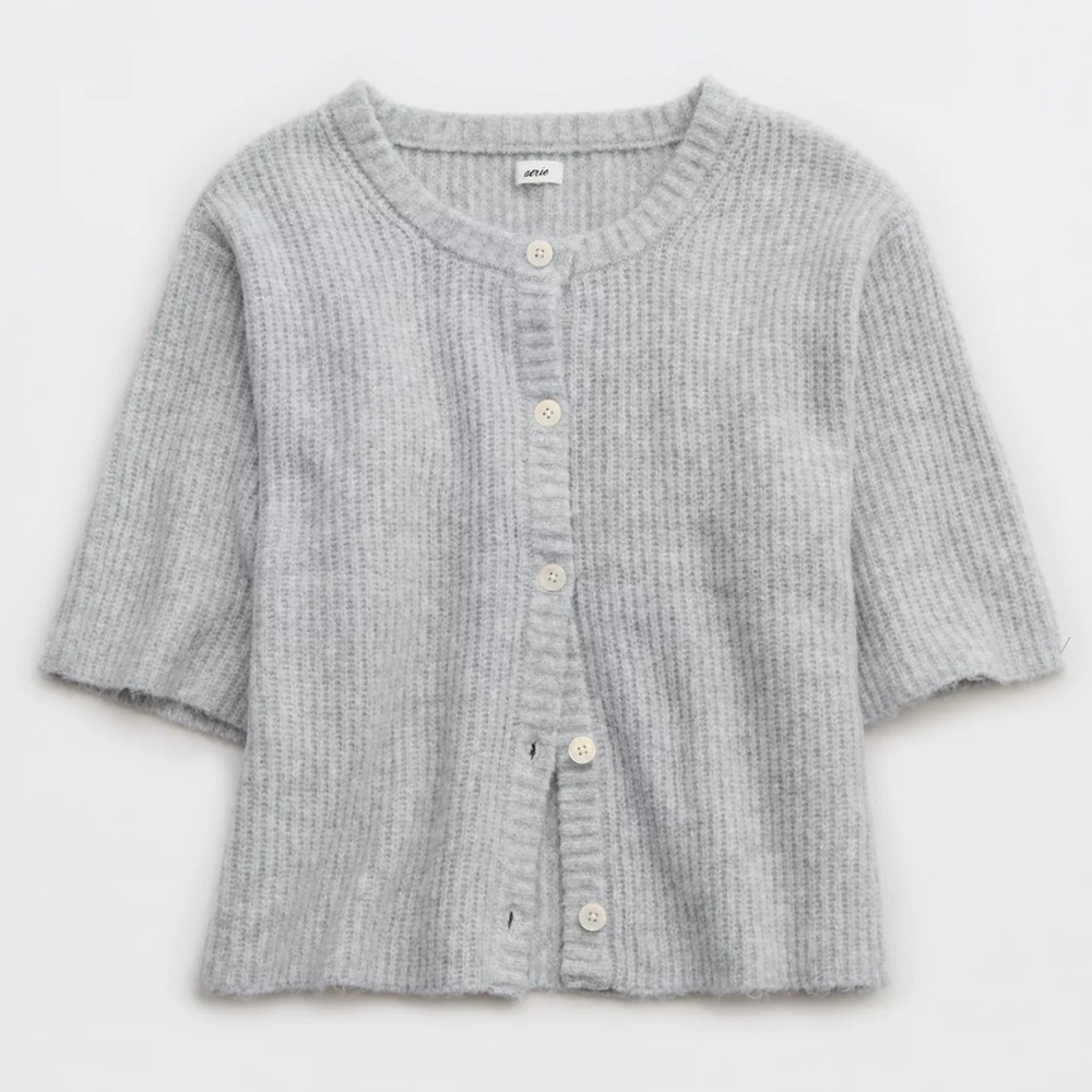 Aerie unREAL Short Sleeve Cardigan